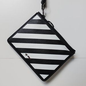 Off-White | Double Flat Zip Clutch Bag | Black